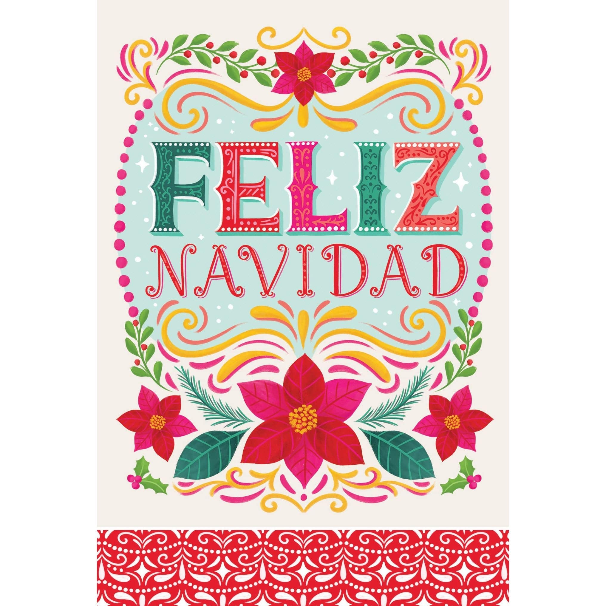 Pictura Feliz Navidad Christmas Card with festive holiday design, featuring colorful seasonal imagery and greeting text.